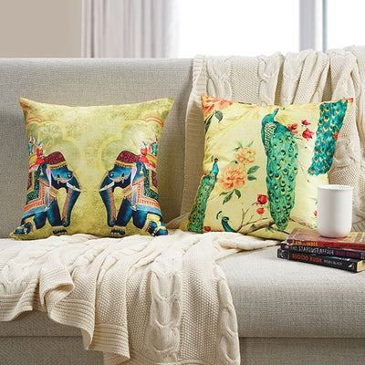 Digital Printed Dupion Cushion Covers-5264