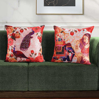 Digital Printed Dupion Cushion Covers-5269