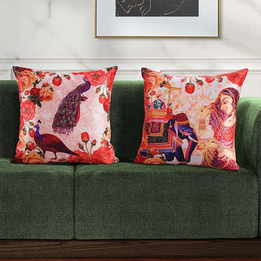 Digital Printed Dupion Cushion Covers-5269