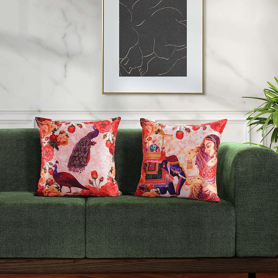 Digital Printed Dupion Cushion Covers-5269