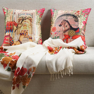 Digital Printed Dupion Cushion Covers-5270