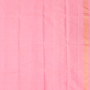 Bubblegum Pink Handloom Kanchipuram Silk Saree With Coin Buttas