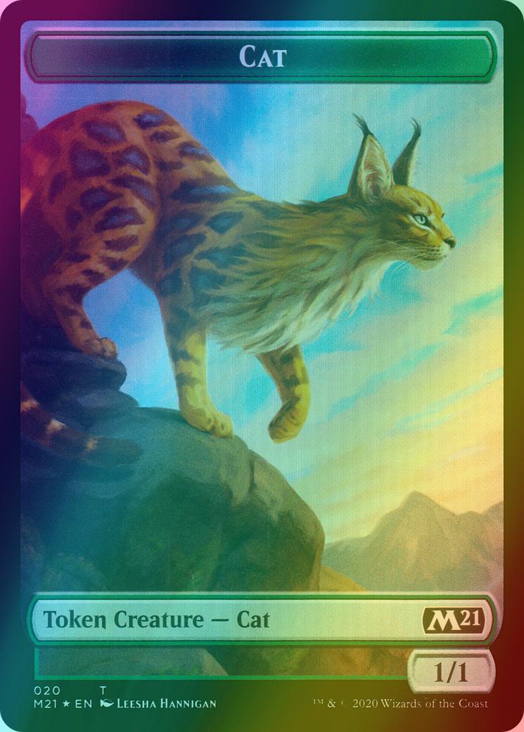 Beast Token (10) // Cat Token (20) [Core Set 2021 Tokens] [Foil]