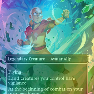 Aang, at the Crossroads // Aang, Destined Savior [304] [Borderless] [Scene] [Avatar: The Last Airbender] [Foil]