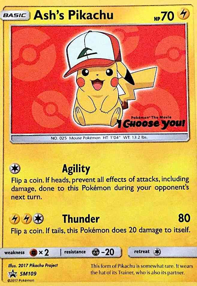 Ash's Pikachu - SM109 - Promo [smp-SM109] [Non-Holo]
