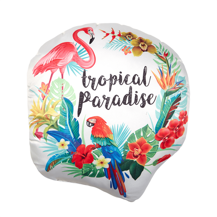 TROPICAL PARADISE SHAPED DIGITAL CUSHION COVER