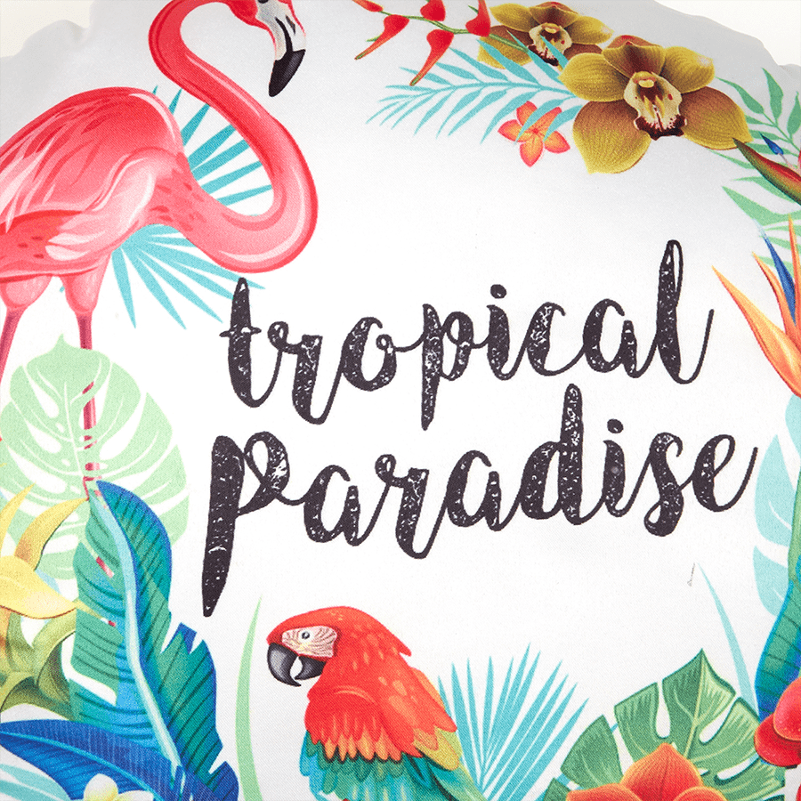 TROPICAL PARADISE SHAPED DIGITAL CUSHION COVER