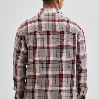 Brown Double Pocket Flannel Overshirt