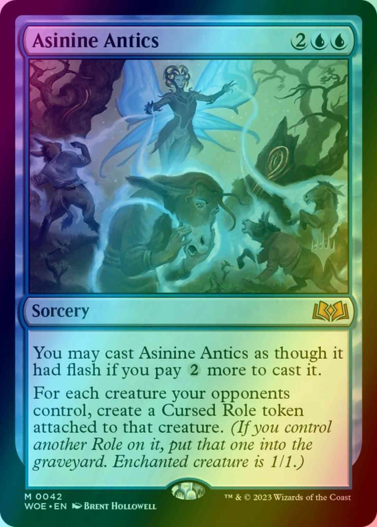 Asinine Antics [42p] [Promo Pack] [Wilds of Eldraine: Promos] [Foil]