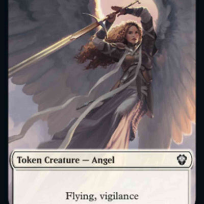 Angel Token (01) // Kavu Token (12) [DMC/DMC Set Symbol] [Dominaria United: Commander: Tokens] [Non-Foil]