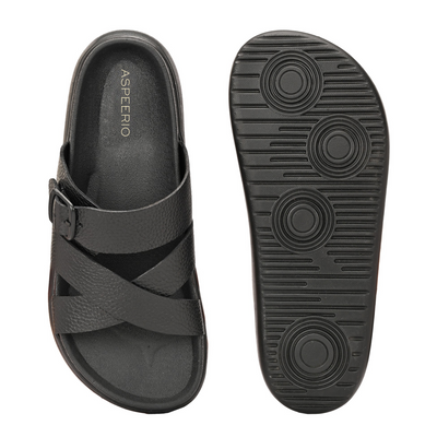 Comet Leather Slippers by Aspeerio