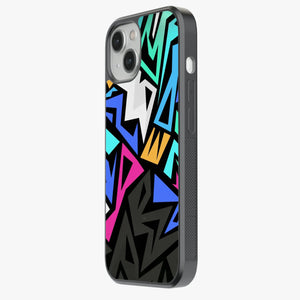 Abstract Colorful Geometric Pattern Glass Case