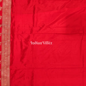 Purple & Red Designer Banarasi Katan Silk Saree