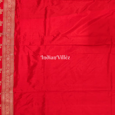 Purple & Red Designer Banarasi Katan Silk Saree