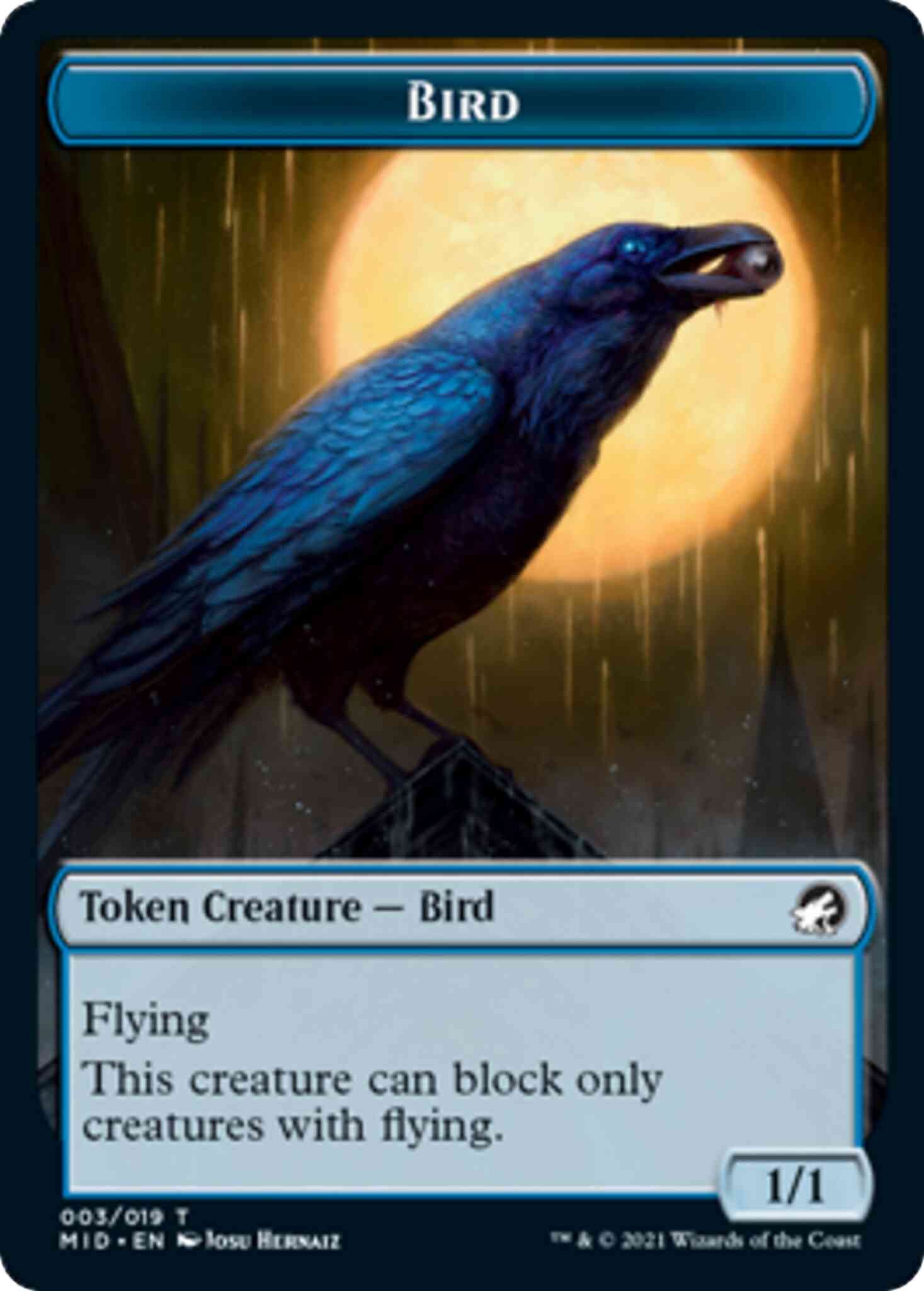 Bird Token [03] [Innistrad: Midnight Hunt: Tokens] [Non-Foil]