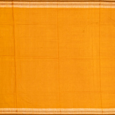 Dark Grey Handloom Orissa Cotton Saree With Mustard Tie & Dye Motifs