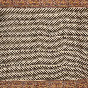 Brown Handloom Chanderi Cotton Saree With Kalamkari Style print