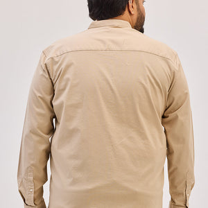 Beige Mandarin Shirt