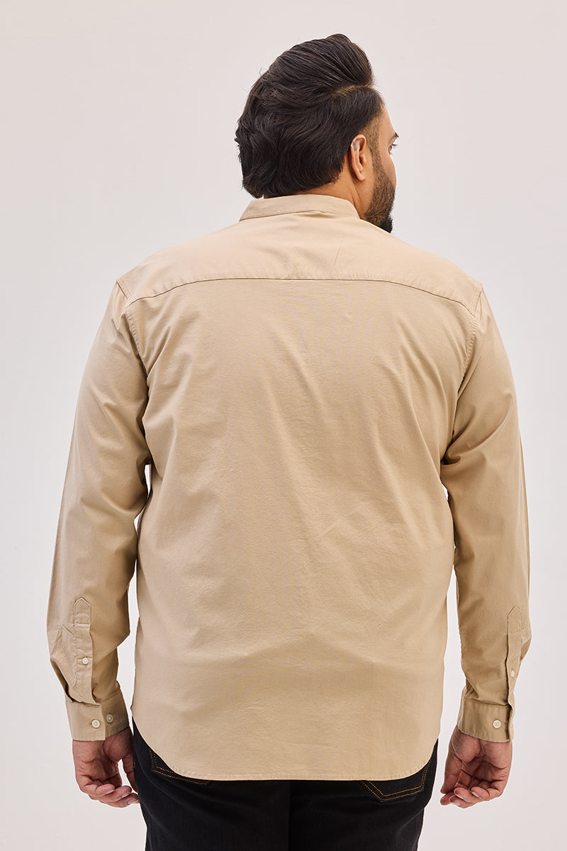 Beige Mandarin Shirt