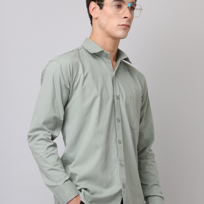 Frankshirt Pista Solid Tailored Fit Cotton Casual Shirt for Man