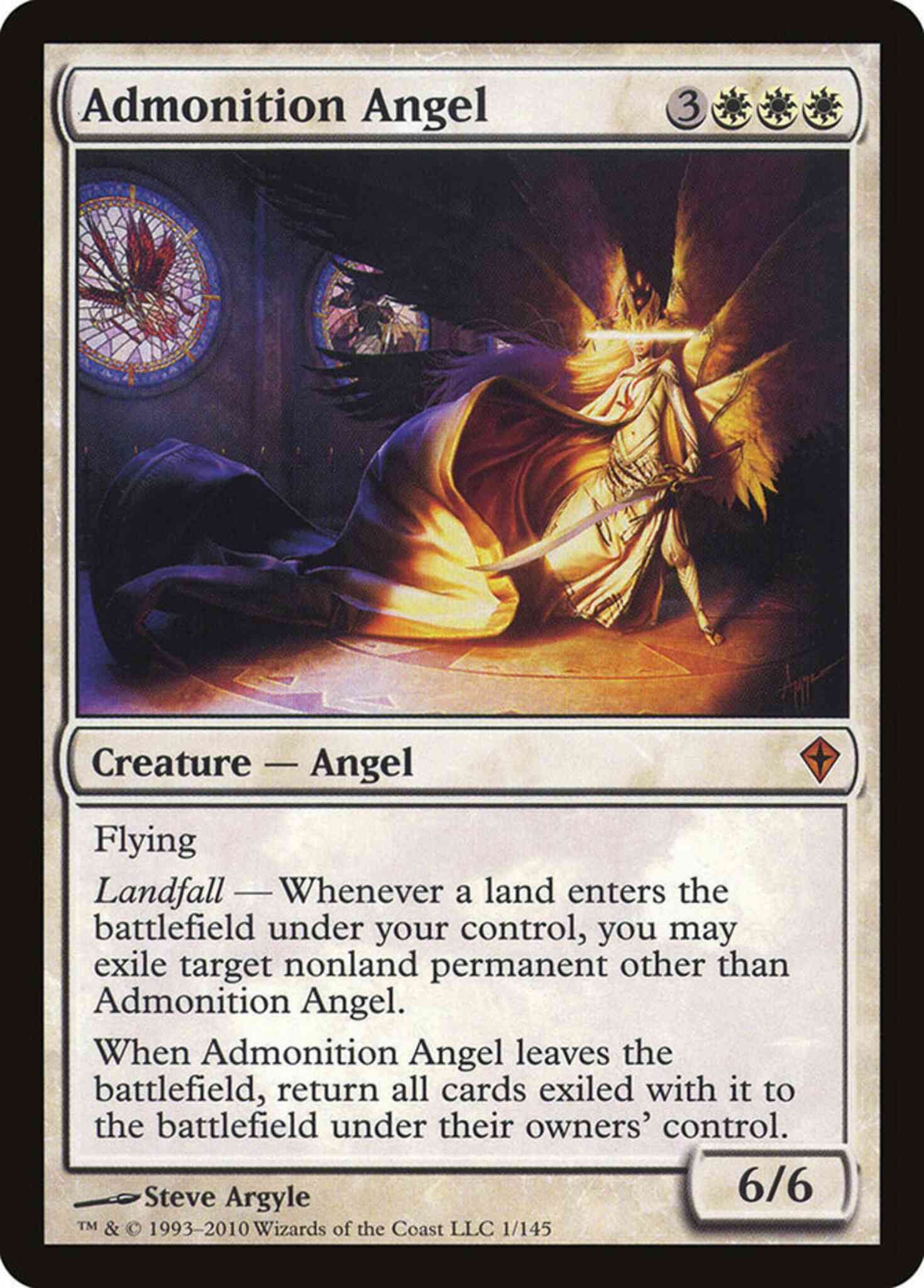Admonition Angel [1] [Worldwake] [Non-Foil]