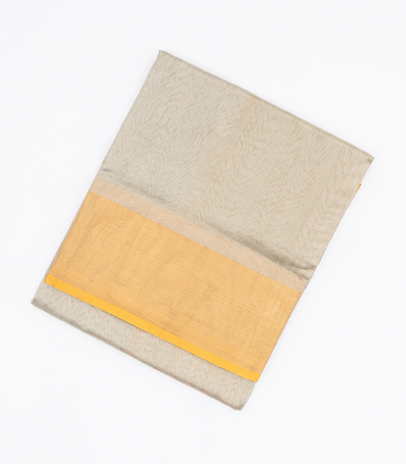 Grey Handloom Plain Uppada Silk Saree With Zari Border