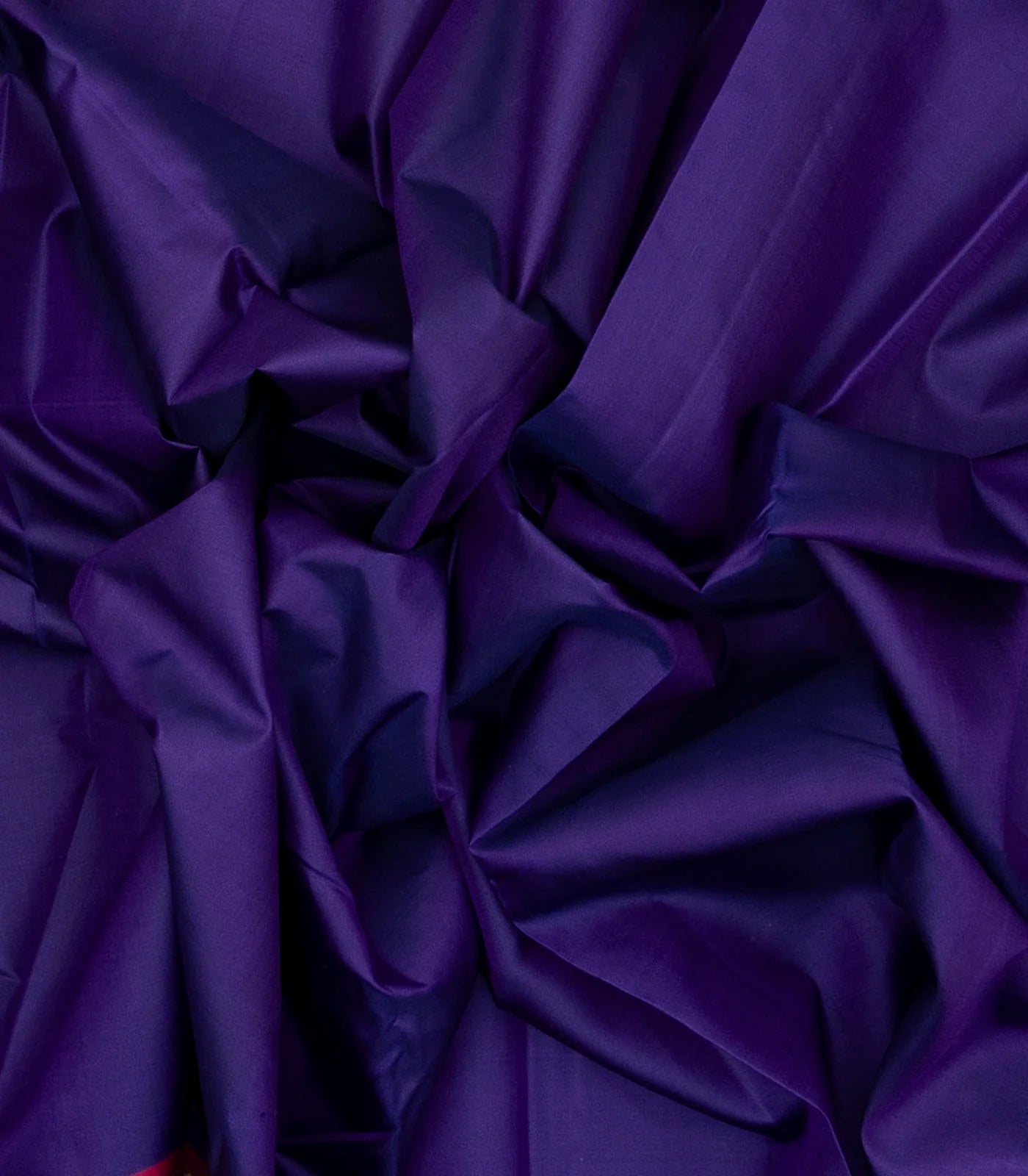 Purple Handloom Kanchipuram Silk Saree With Contrast Border