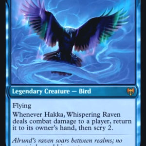 Alrund, God of the Cosmos // Hakka, Whispering Raven [Prerelease] [40s] [Kaldheim Promos] [Foil]