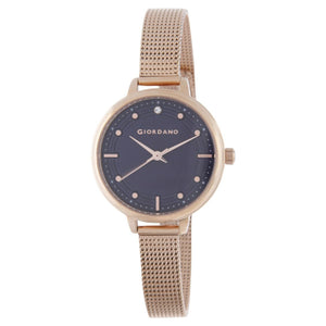Giordano Blue Dial & Gold Chain Watch for Women