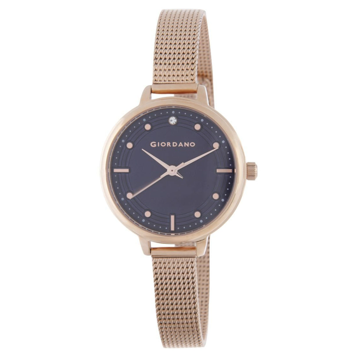 Giordano Blue Dial & Gold Chain Watch for Women
