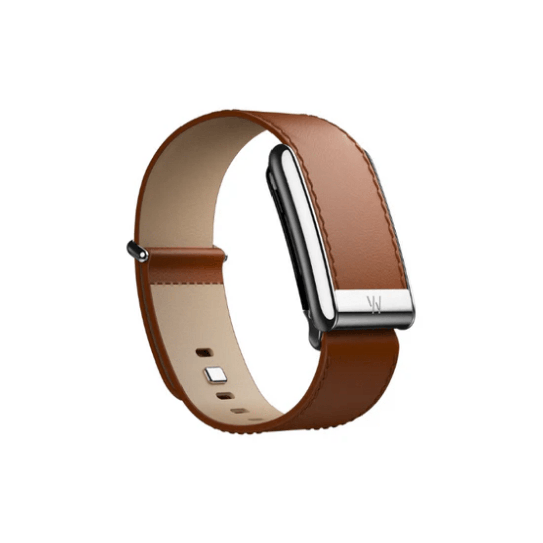 Whoop 5.0 Leatherluxe Straight Chestnut/Cream with Titanium Band (Strap Only)