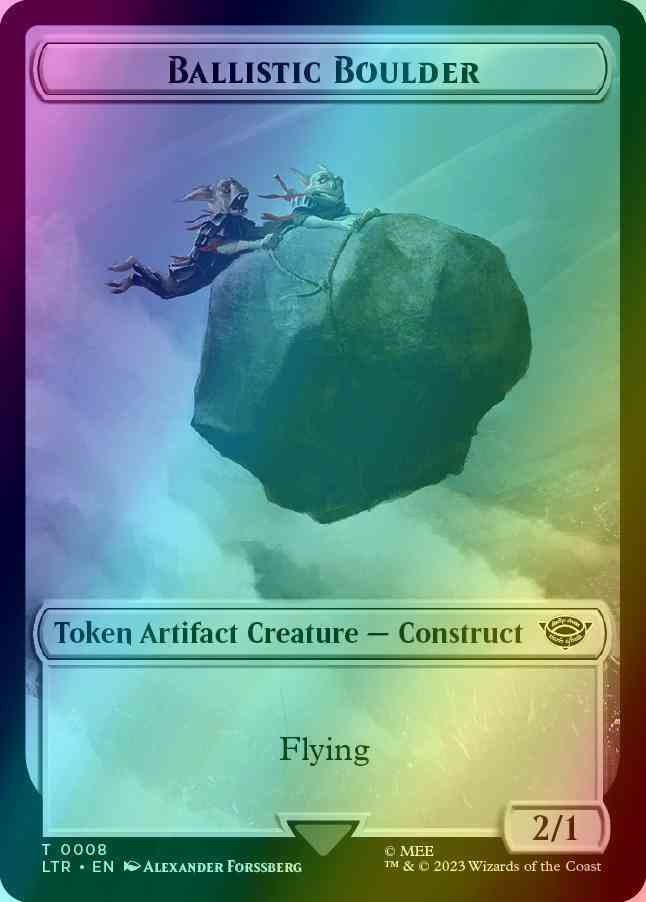 Ballistic Boulder Token (08) // Food Token (10) [The Lord of the Rings: Tales of Middle-earth: Tokens] [Foil]