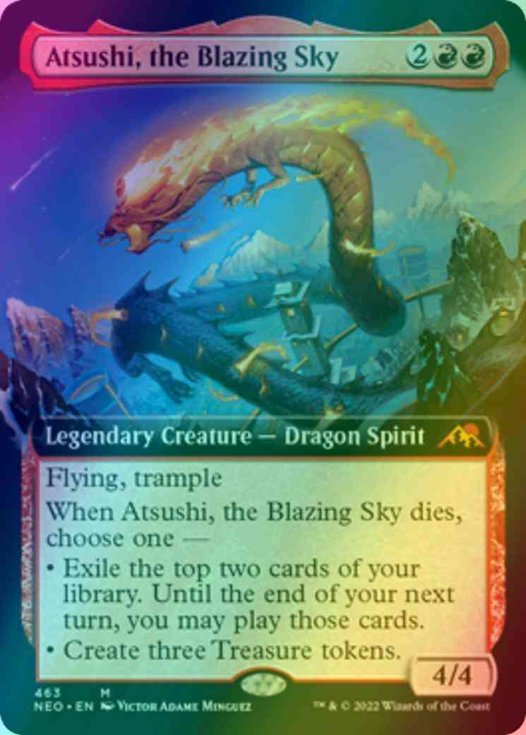 Atsushi, the Blazing Sky [463] [Extended Art] [Kamigawa: Neon Dynasty] [Foil]