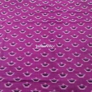 Lavender Sambalpuri Ikat Cotton Fabric