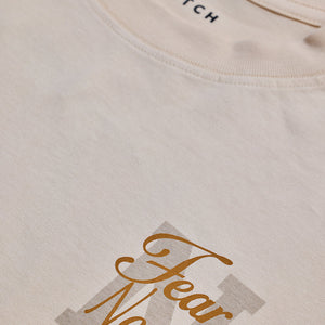 Fear None Beige Oversized T-Shirt