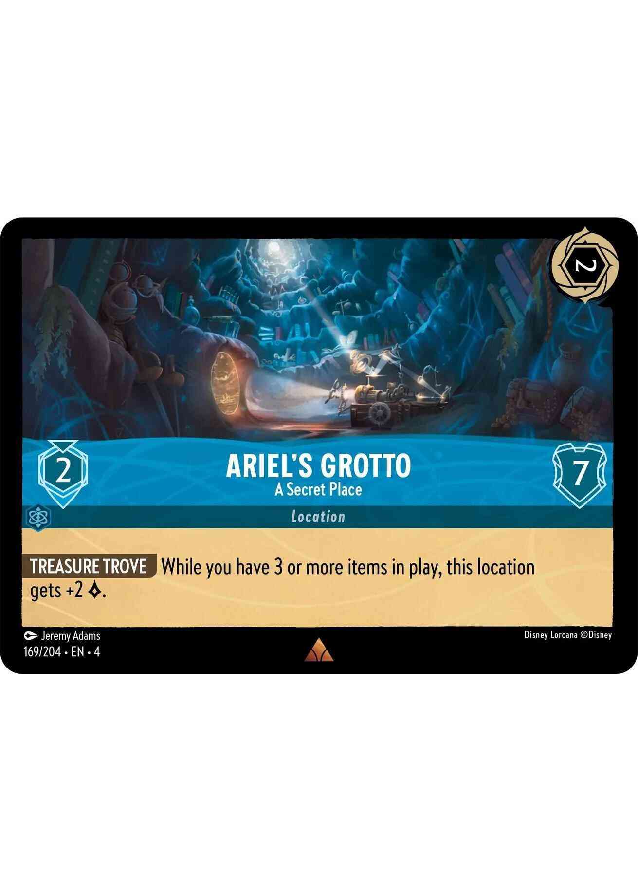 Ariel's Grotto - A Secret Place - 169/204 [Ursula's Return] [Non-Foil]