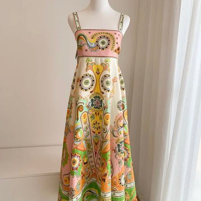 Kiala Printed Luxe Holiday Dress