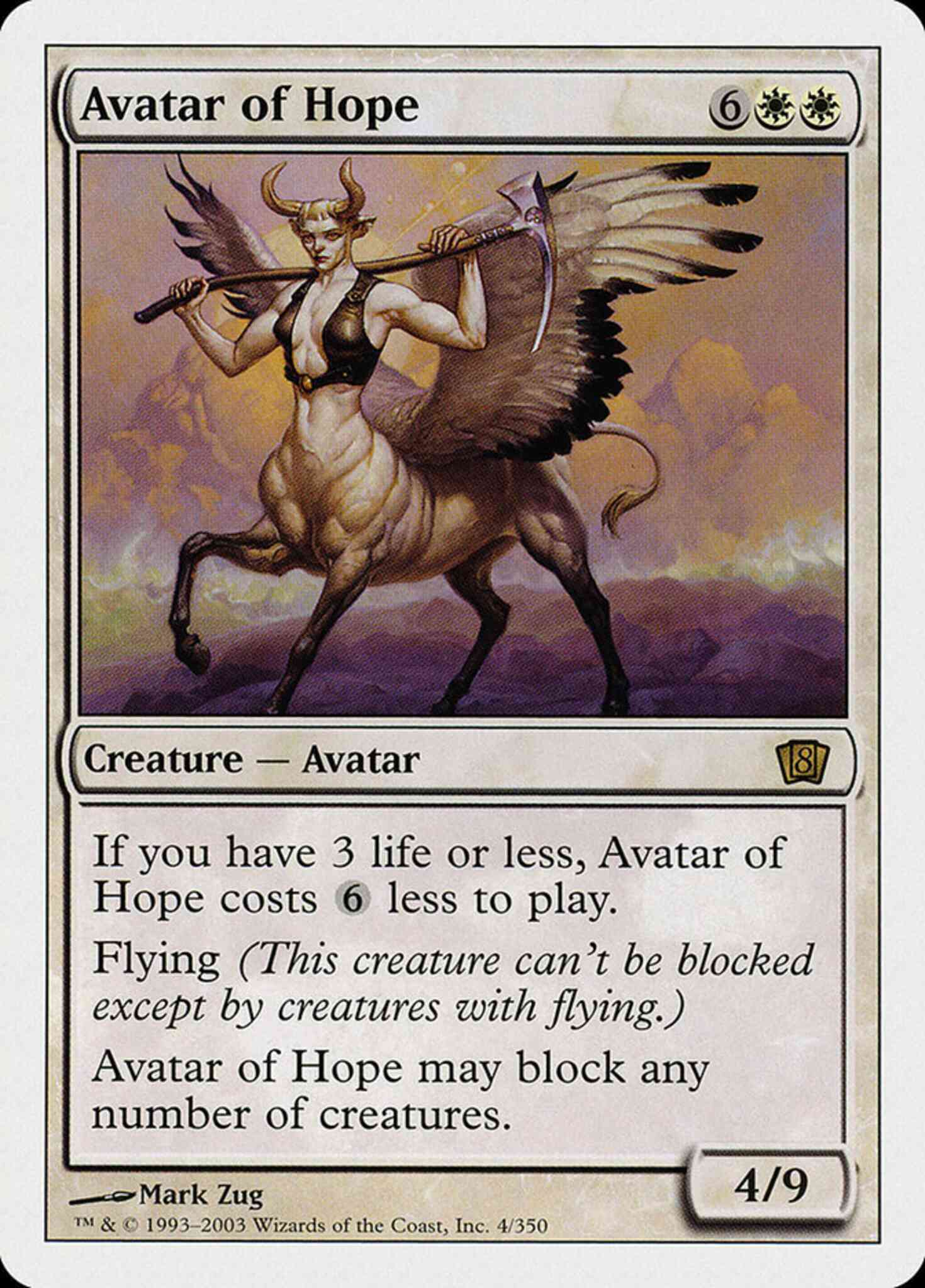 Avatar of Hope [4] [Eighth Edition] [Non-Foil]
