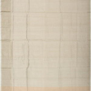 Taupe Handloom Plain Uppada Silk Saree With Gold Zari Border