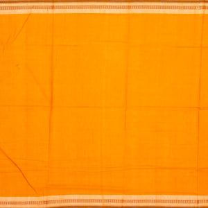 Teal Handloom Orissa Cotton Saree With Mustard Tie & Dye Motifs