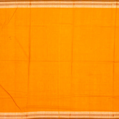 Teal Handloom Orissa Cotton Saree With Mustard Tie & Dye Motifs