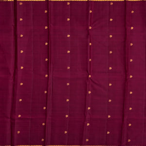 Dark Green Handloom Kanchipuram Silk Saree With Floral Motifs