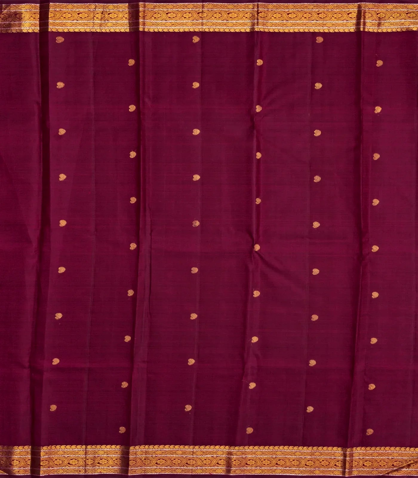 Dark Green Handloom Kanchipuram Silk Saree With Floral Motifs