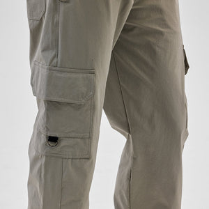 Light Grey Relaxed Fit Parachute Pants