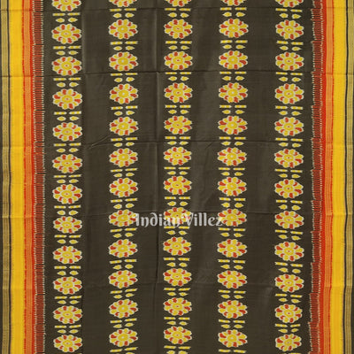 Black Kathiphera Odisha Ikat Khandua Silk Saree