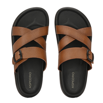Comet Leather Slippers by Aspeerio