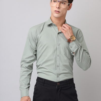 Frankshirt Pista Solid Tailored Fit Cotton Casual Shirt for Man