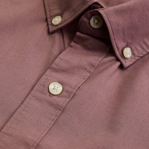 Mauve Solid Oxford Shirt