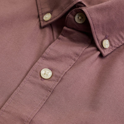 Mauve Solid Oxford Shirt