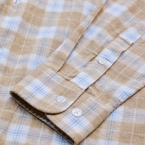 Beige Checks Slim Fit Shirt